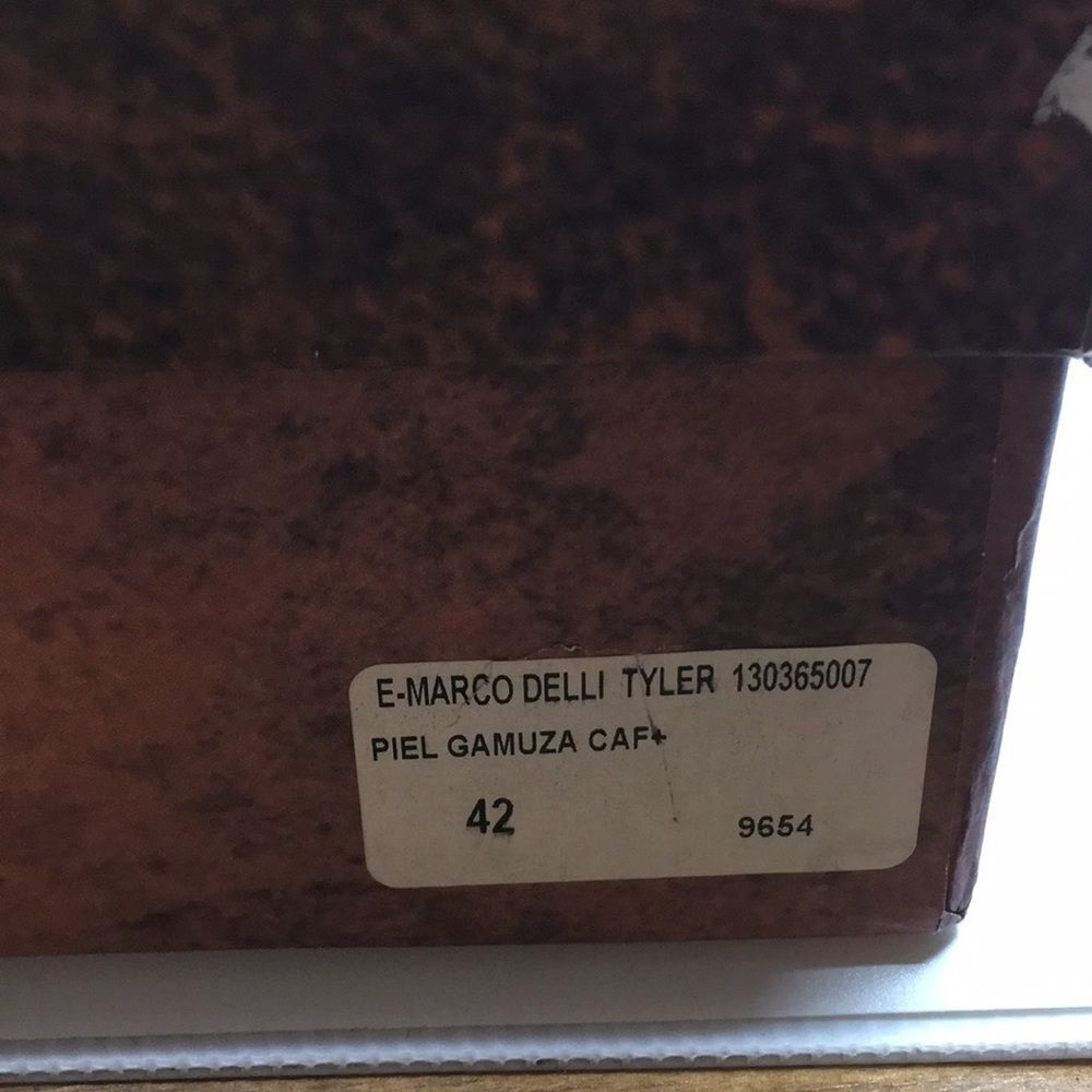 Marco Delli Tyler Ankle Boots mahogany suede and British tan leather Sz EU 42 M9 - Picture 15 of 16